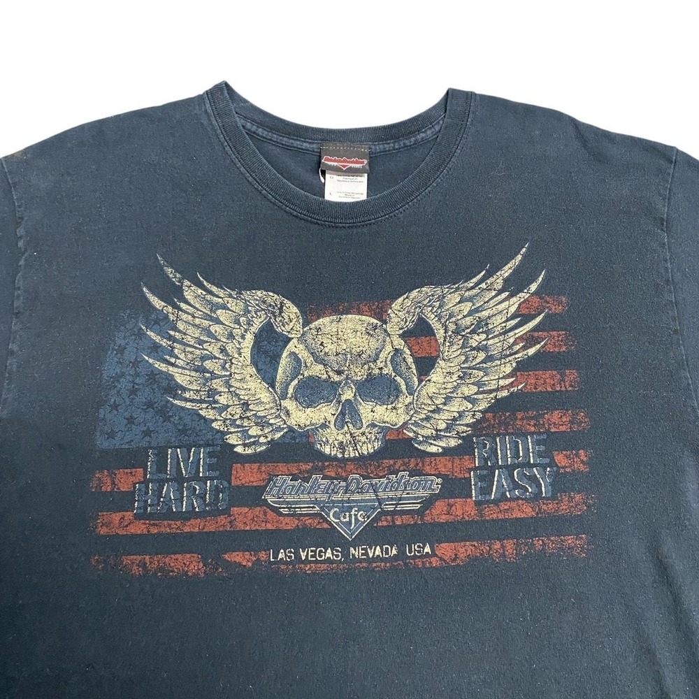 Harley Davidson Las Vegas Skull Tee Size Large